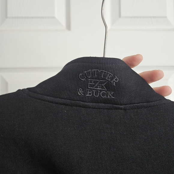 Cutter & Buck Black Bomber Jacket with Stand-Up Collar - Picture 6 of 6